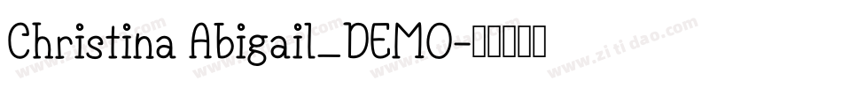 Christina Abigail_DEMO字体转换